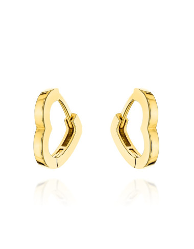 Kolczyki złote kontur serca (Gramatura: 1.45)