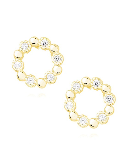 Srebrne kolczyki okrągłe pr.925 pozłacane