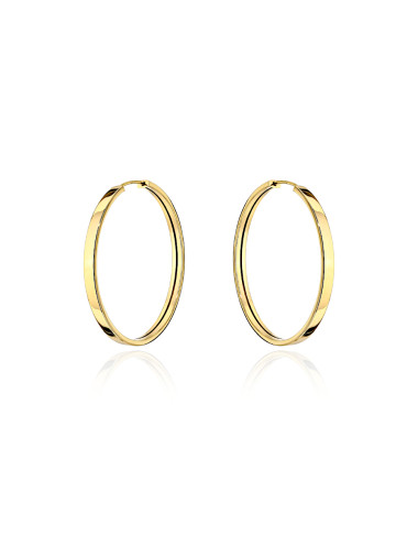 Kolczyki złote gładkie kółka - 2,3mm (Gramatura: 1.96)