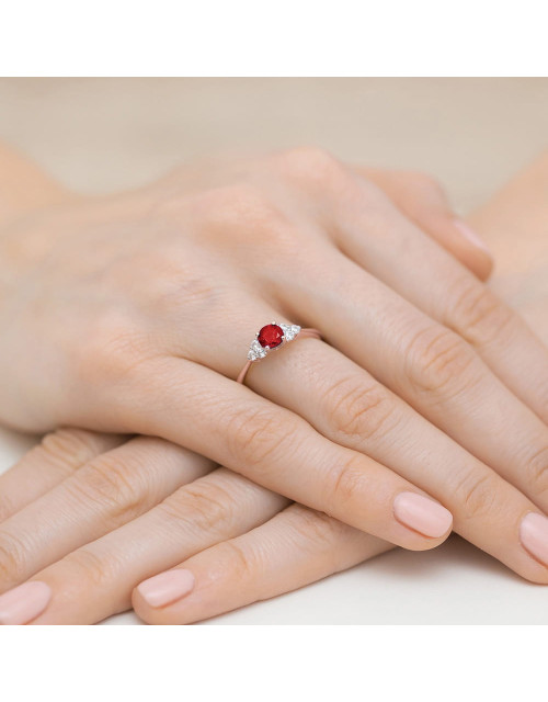 Pierscionek W0451-RUBIN