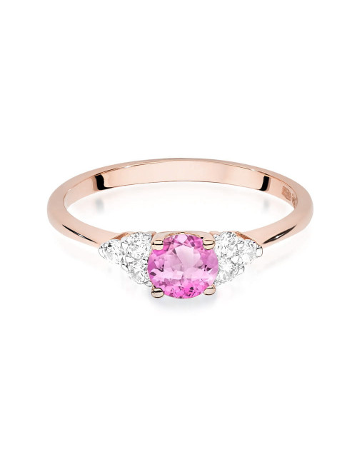 Pierscionek W0451-TOPAZ RÓŻOWY