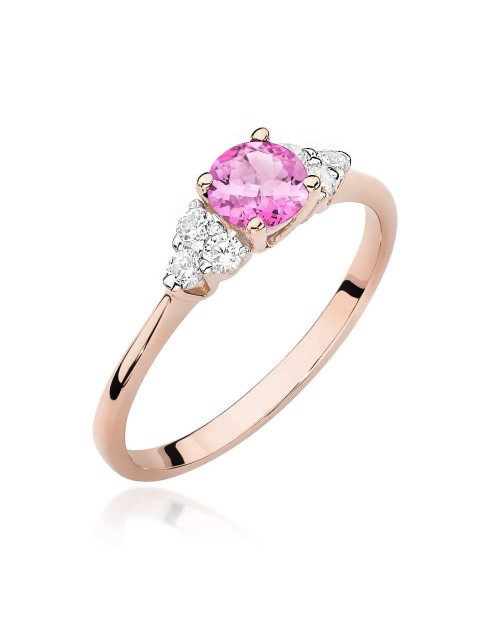 Pierscionek W0451-TOPAZ RÓŻOWY