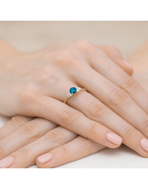 Pierscionek W0451-TOPAZ LONDON BLUE