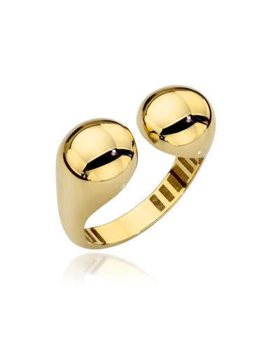 Pierścionek złoty z kolekcji "BONO ROSSO" - gładkie kulki (Rozmiar: 25 pr. 585 Gramatura: 2.96)