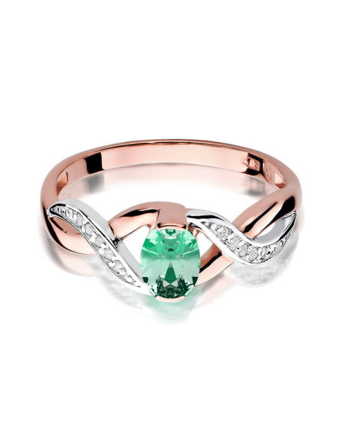 Pierscionek W028-SZMARAGD