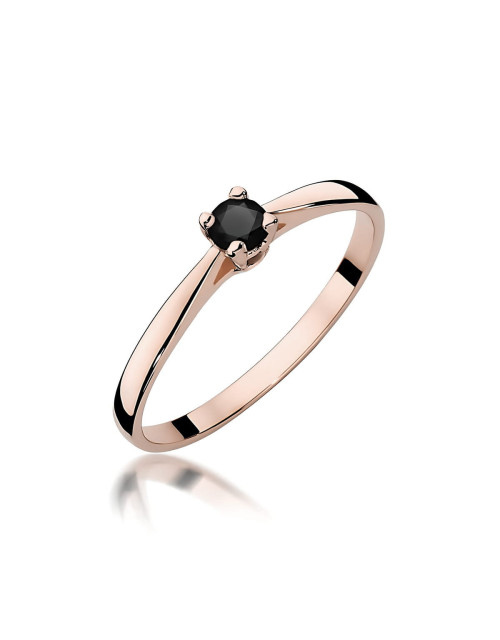 Pierscionek W0335-Czarny brylant 0,20ct