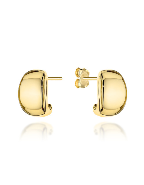 Kolczyki złote gładkie zaokrąglone na sztyfcie (Gramatura: 2.85)