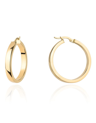 Kolczyki złote koła szerokie na angielskim zapięciu 3,2cm (Gramatura: 3.30)