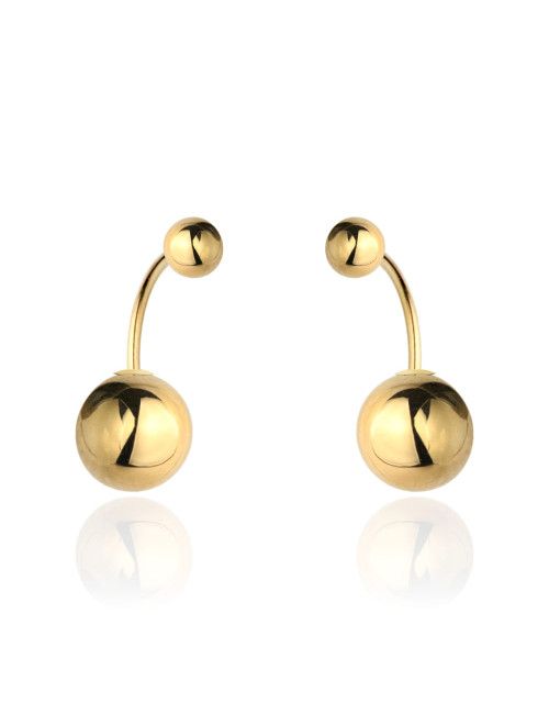 Kolczyki złote dioro z gładkimi kulkami (Gramatura: 3.73)