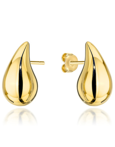 Kolczyki złote gładkie bardzo duże krople (Gramatura: 6.01)