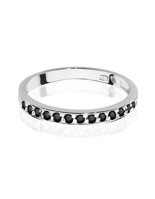 Pierscionek W0446-Czarny diament