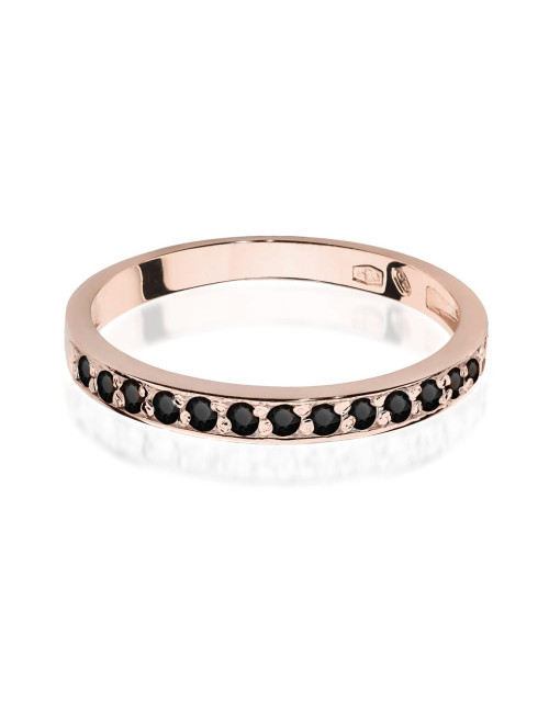 Pierscionek W0446-Czarny diament