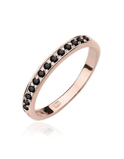 Pierscionek W0446-Czarny diament
