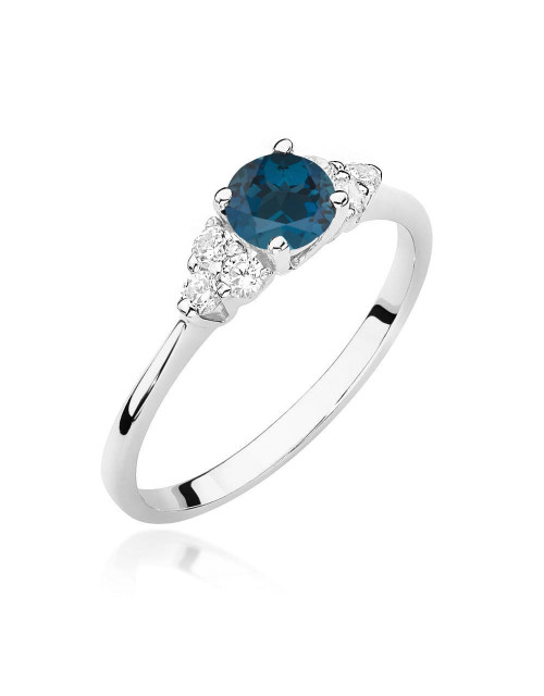 Pierscionek W0451-TOPAZ LONDON BLUE