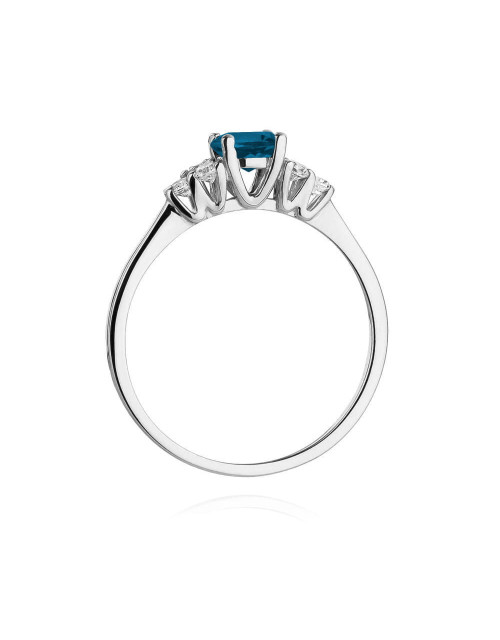 Pierscionek W0451-TOPAZ LONDON BLUE