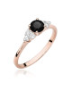 Pierscionek W0451-CZARNY DIAMNET