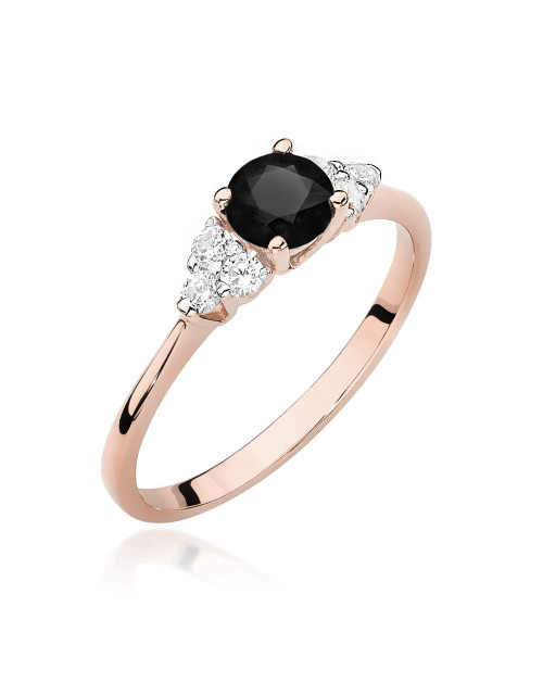 Pierscionek W0451-CZARNY DIAMNET
