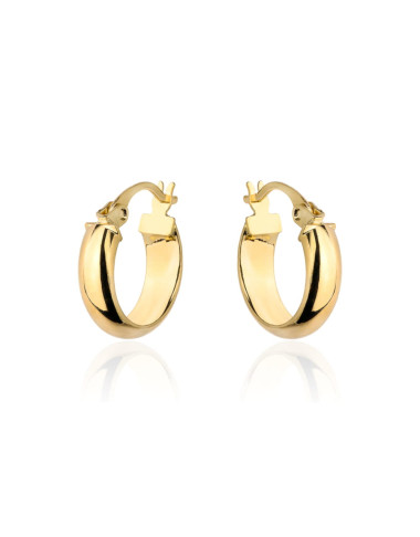 Kolczyki złote gładkie kółeczka na angielskim zapięciu (Gramatura: 1.54)