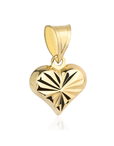 Zawieszka złote serce diamentowane jednostronnie (Gramatura: 0.71)