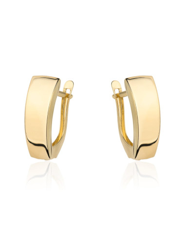 Kolczyki złote gładkie duże na angielskim zapięciu pr. 585 (Gramatura: 1.47)