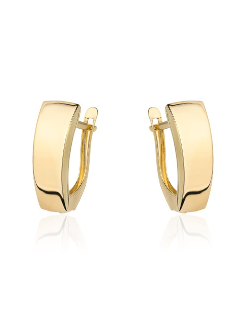 Kolczyki złote gładkie duże na angielskim zapięciu pr. 585 (Gramatura: 1.47)