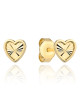 Kolczyki złote serduszka diamentowane super lekkie (Gramatura: 0.57)