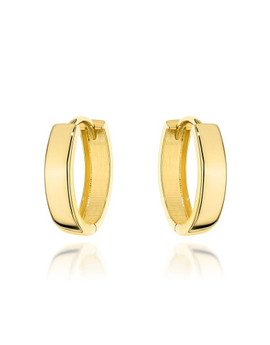 Kolczyki złote gładkie owalne na angielskim zapięciu (Gramatura: 1.22)