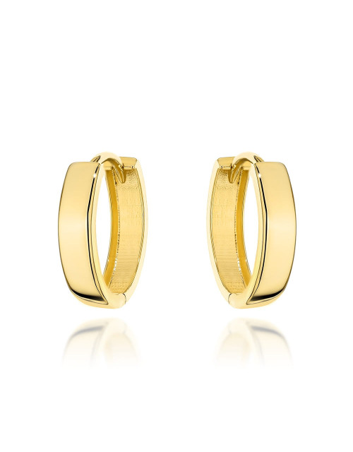 Kolczyki złote gładkie owalne na angielskim zapięciu (Gramatura: 1.22)