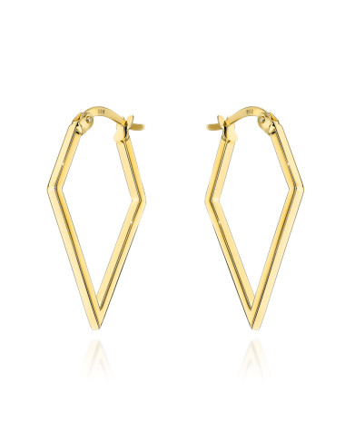 Kolczyki złote gładkie w kształcie rombu (Gramatura: 1.16)