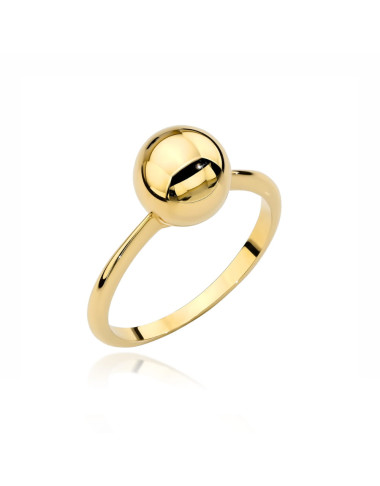 Pierścionek złoty z kulką (Rozmiar: 11 pr. 585 Gramatura: 1.85)