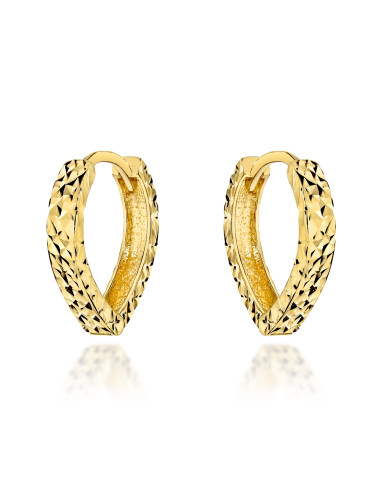 Kolczyki złote diamentowane łezki (Gramatura: 1.38)