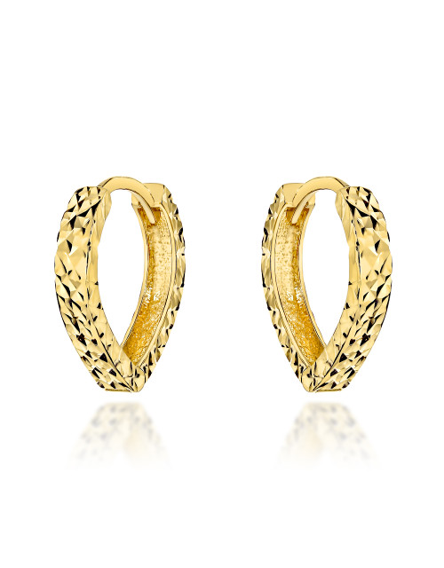 Kolczyki złote diamentowane łezki (Gramatura: 1.38)