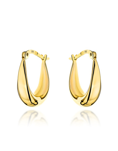 Kolczyki złote gładkie klasyczne łezki na angielskim zapięciu (Gramatura: 2.17)