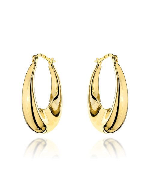 Kolczyki złote klasyczne owale (Gramatura: 3.04)