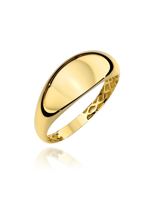 Pierścionek złoty zaokrąglony gładki (Rozmiar pr. 585: 19 Gramatura: 1.28)
