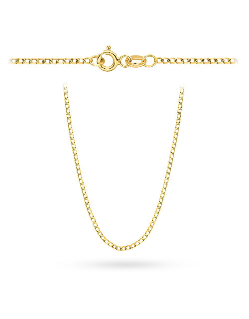 Łańcuszek złoty pr. 585 - splot pancerka diamentowana / nacinana 55cm (Gramatura: 4.79)