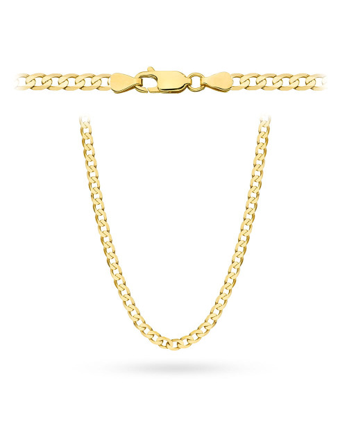 Łańcuszek złoty pr. 585 - splot pancerka gładka 60 cm (Gramatura: 7.91)