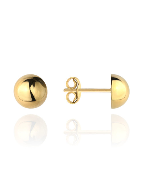 Kolczyki pół kulki śr. 8 mm na sztyfcie super lekkie (Gramatura: 0.79)