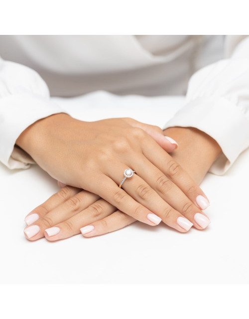 Pierscionek W477 diament laboratoryjny 0,30ct