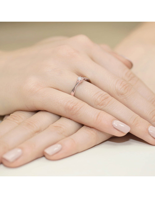 Pierscionek W340-0,12ct