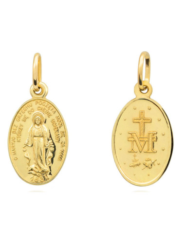 Medalik złoty cudowny zawieszka mały pr. 375 (Gramatura: 0.72)