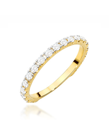 Pierścionek złoty wysadzany cyrkoniami