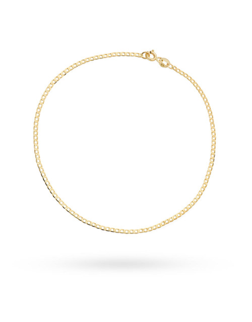 Bransoletka złota na nogę splot pancerka gładka (Gramatura: 0.99)