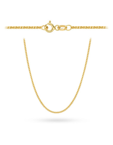 Łańcuszek złoty pr. 375 - splot lisi ogon 42 cm (Gramatura: 1.26)