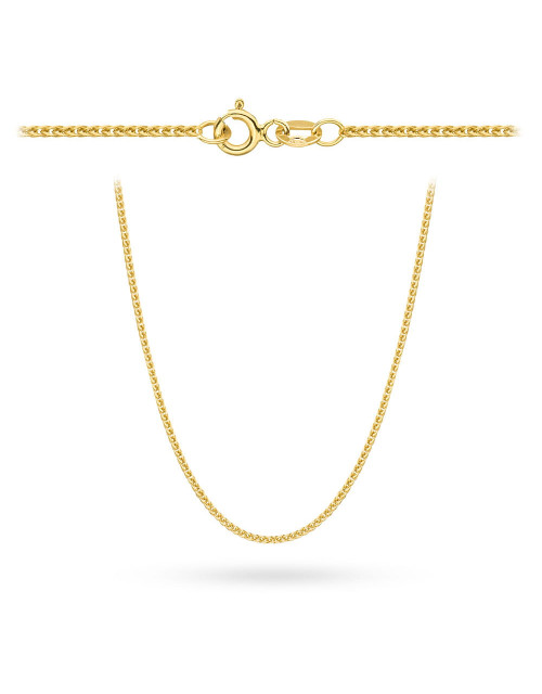 Łańcuszek złoty pr. 375 - splot lisi ogon 45 cm (Gramatura: 1.39)