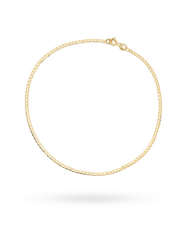 Bransoletka złota na nogę splot pancerka gładka (Gramatura: 1.00)