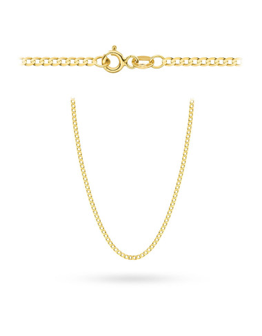 Łańcuszek złoty pr. 585 - splot pancerka gładka 40 cm (Gramatura: 1.40)